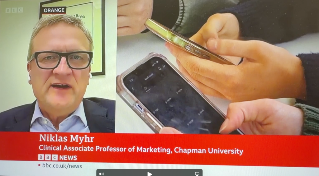 BBC News story on Australia's Teen Social Media Ban, interview with Niklas Myhr, Chapman University